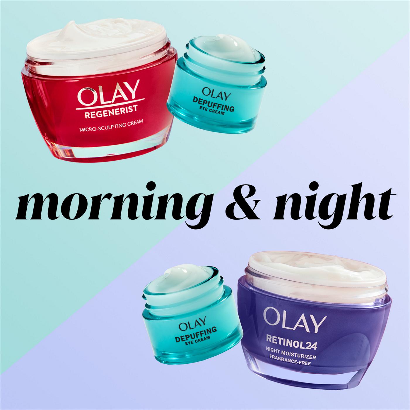 Olay DEPUFFING EYES HYALURONIC EYE CREAM, Fragrance-Free; image 4 of 4