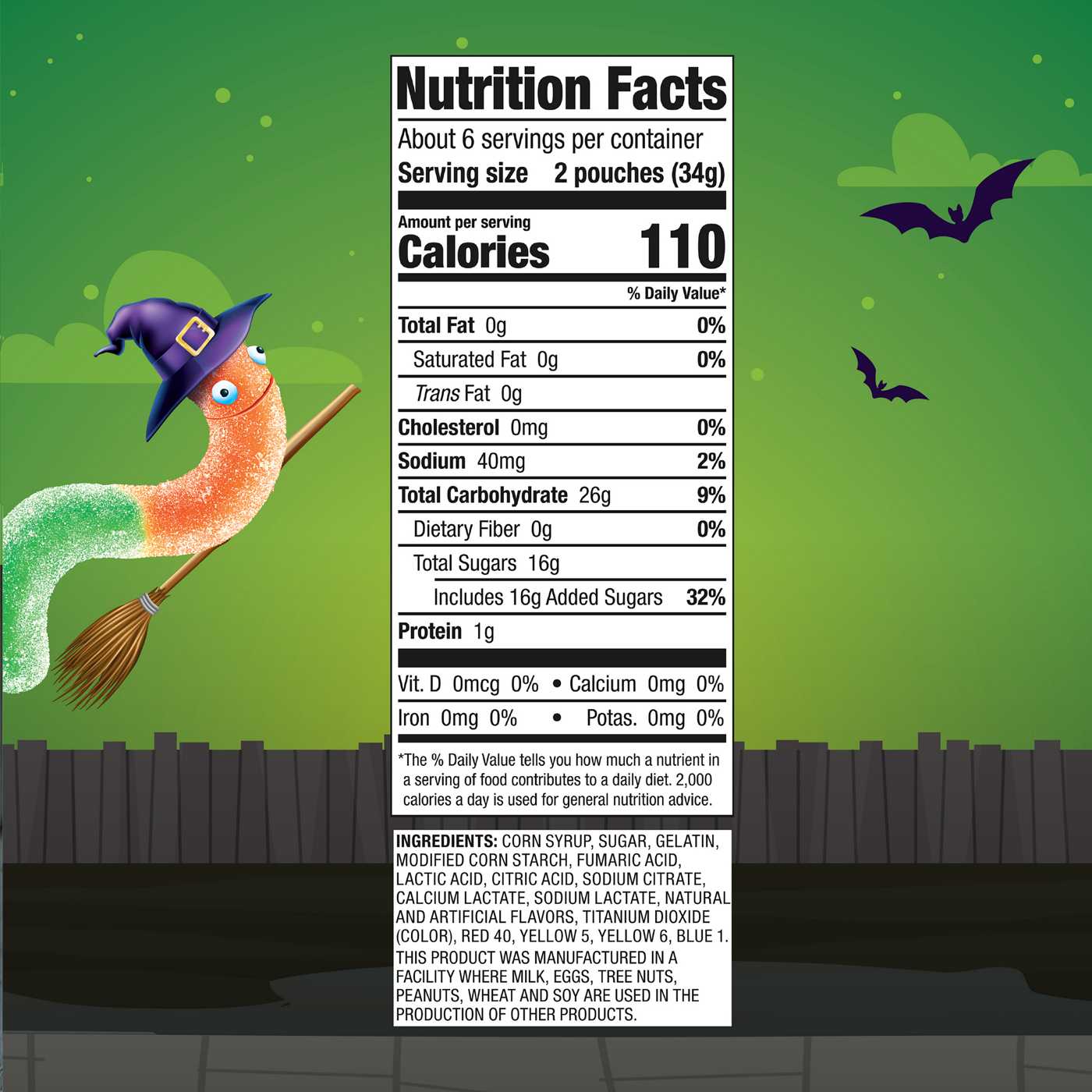 Trolli Sour Brite Crawlers Minis Halloween Candy Treat Packs; image 3 of 4