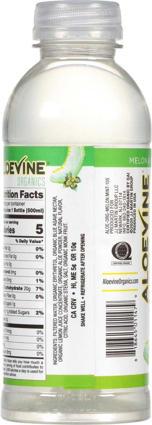 Aloevine Organics Melon & Mint Drink; image 2 of 3