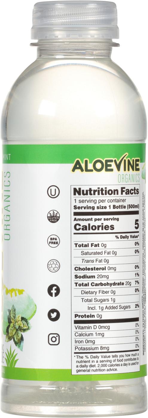 Aloevine Organics Melon & Mint Drink; image 3 of 3