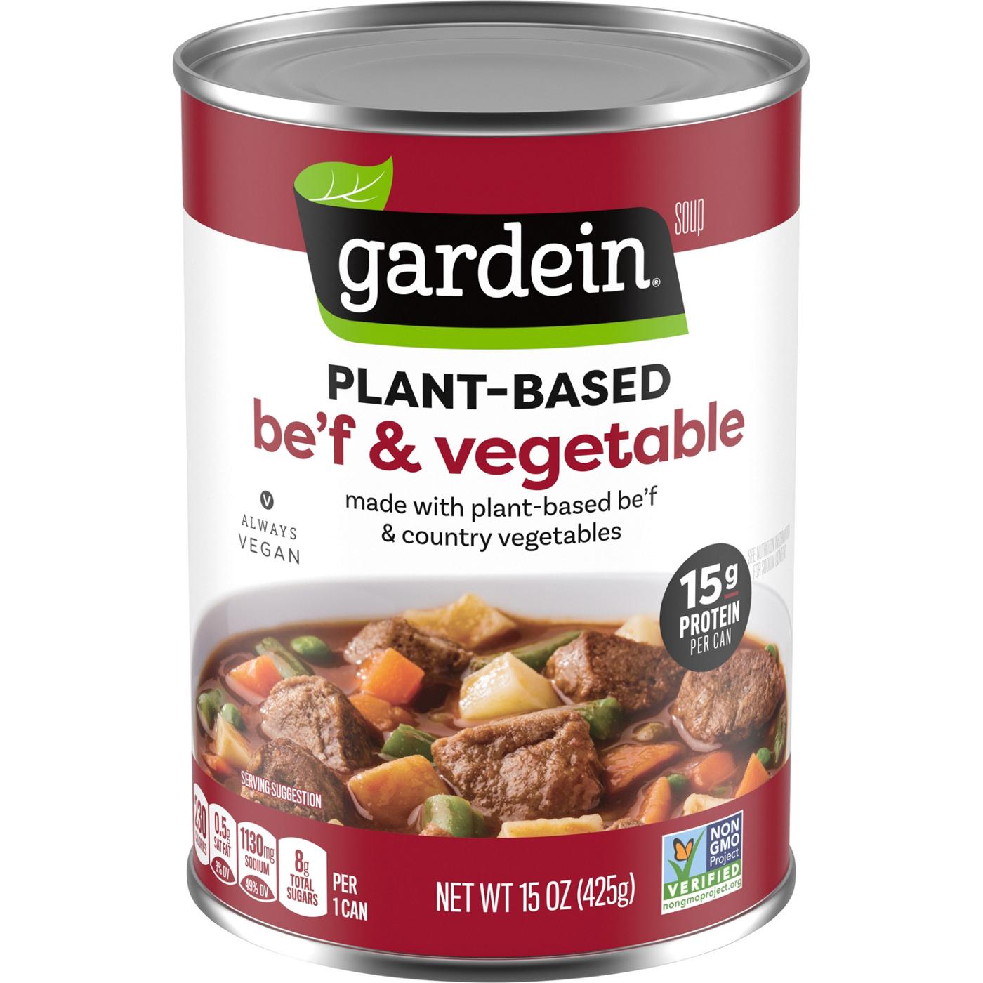Gardein Vegan Plant-Based Be'f and Country Vegetable Soup; image 1 of 6