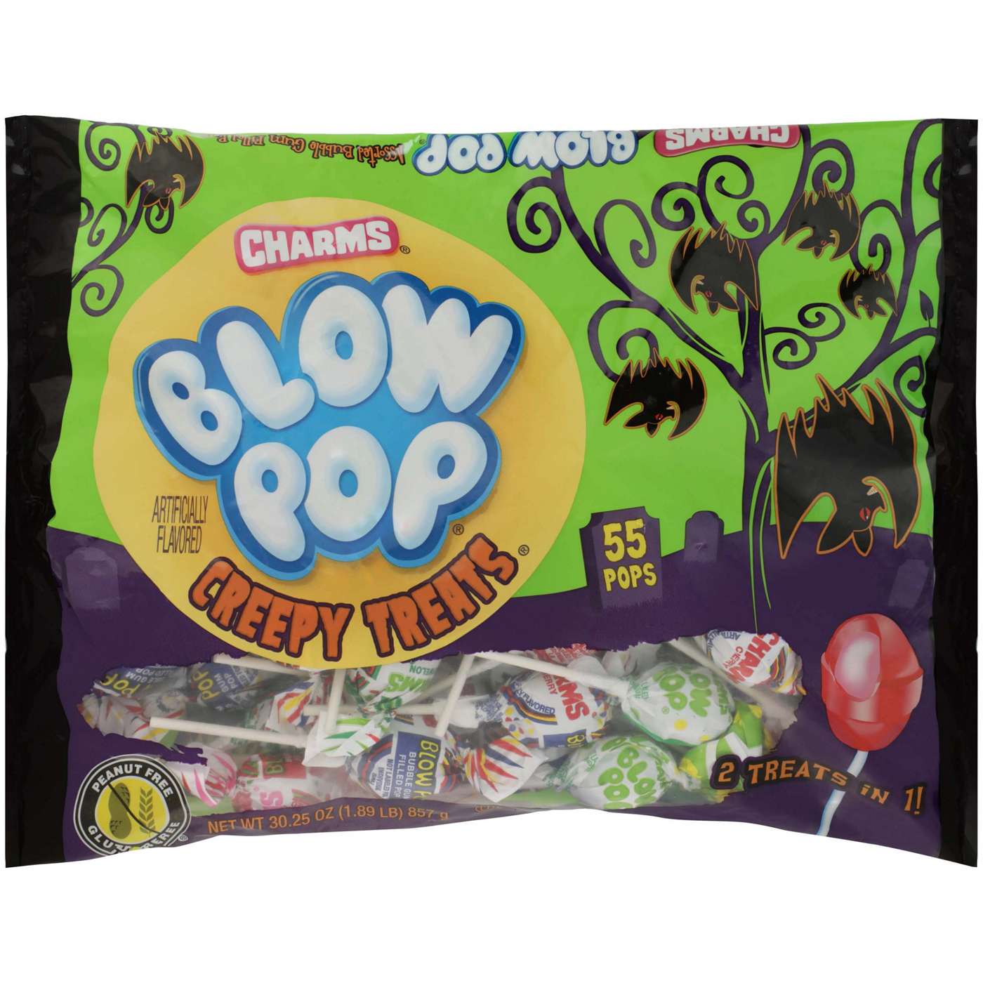 Charms Blow Pop Creepy Treats Halloween Candy; image 1 of 3