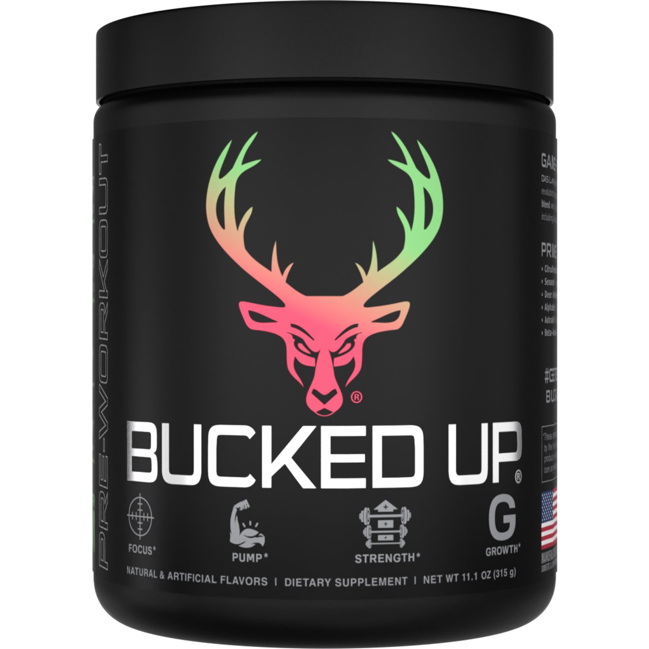 Bucked Up Pre-Workout - Strawberry Kiwi, 11.1 oz
