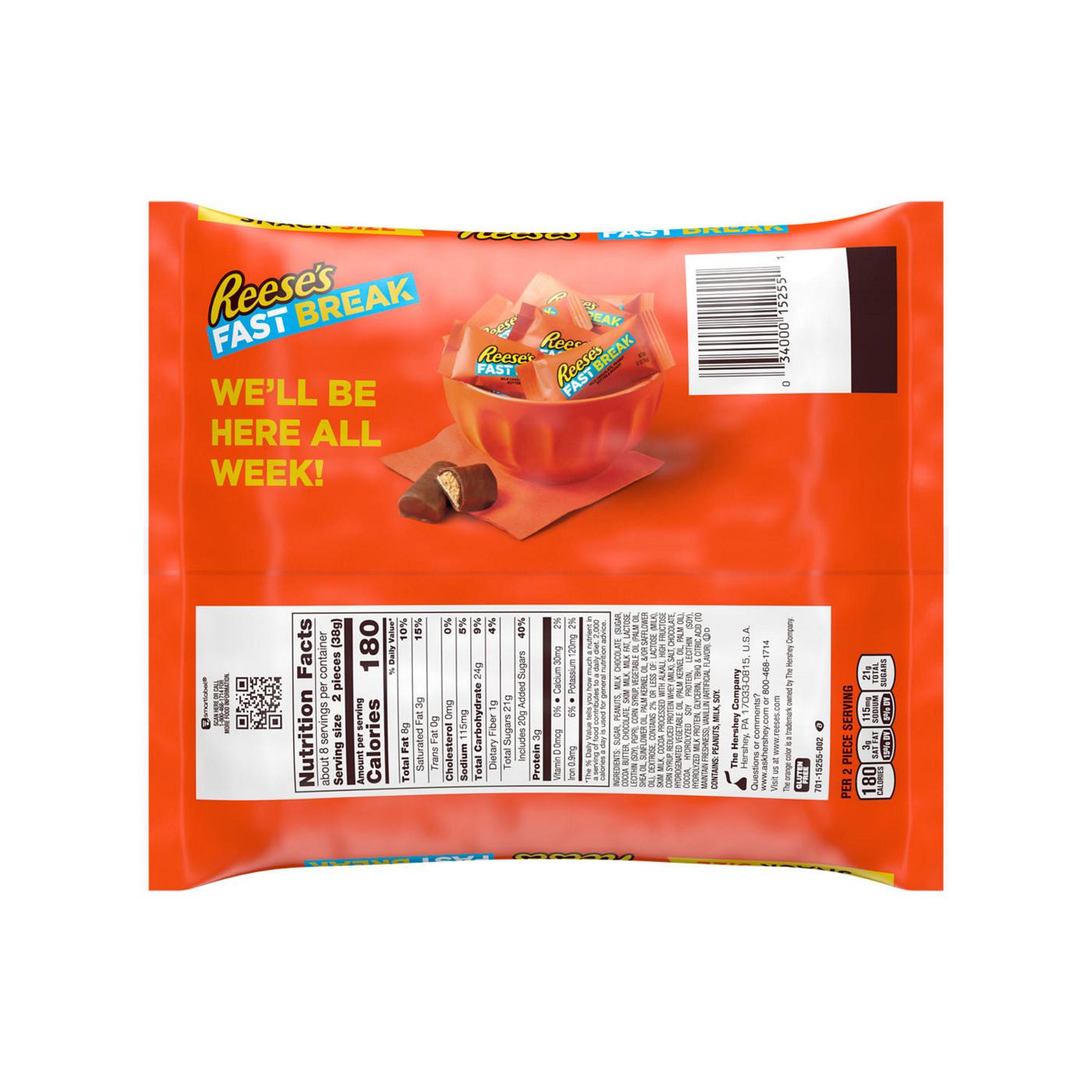 Reese's Fast Break Snack Size Candy Bars; image 2 of 7