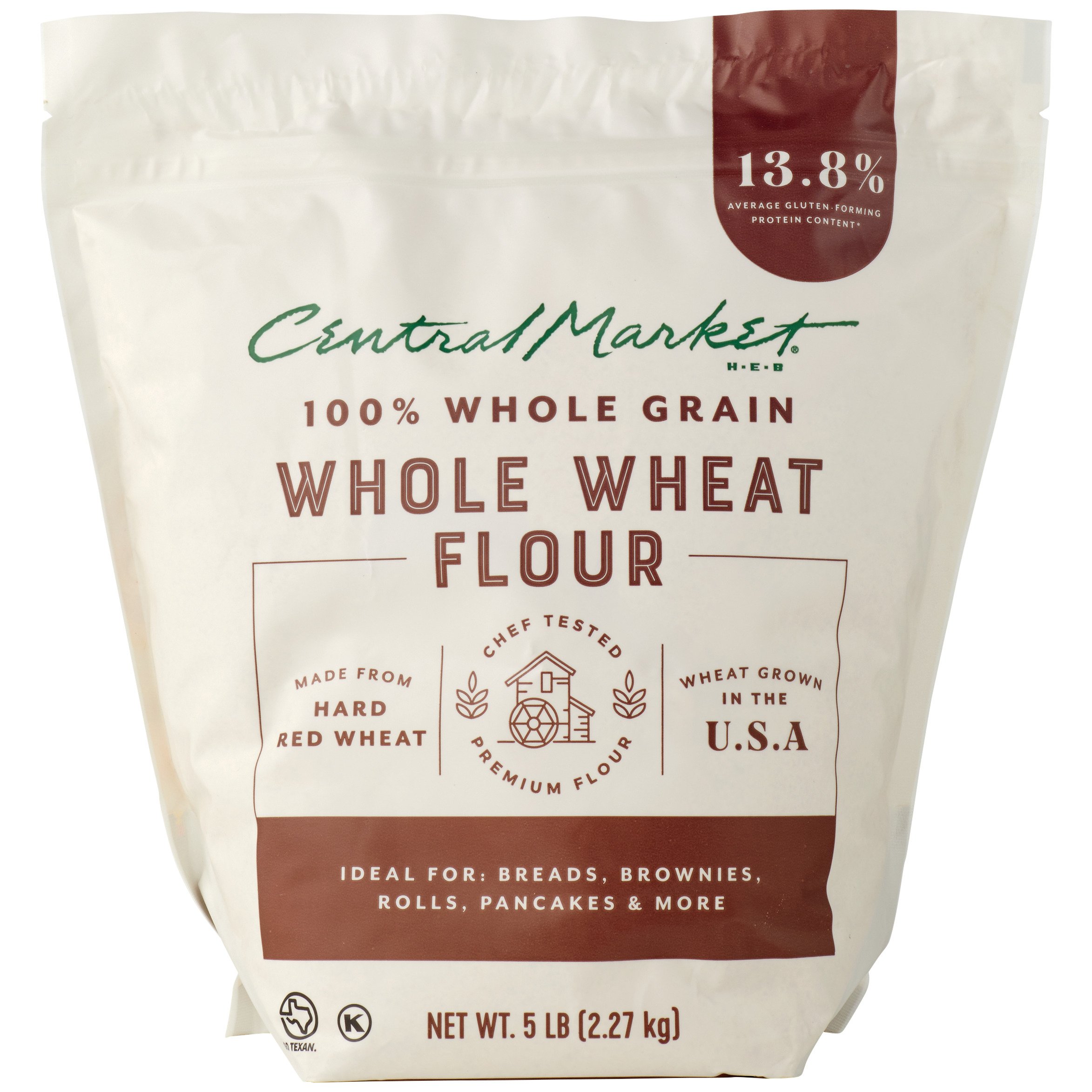 Central Market 100% Whole Grain Whole Wheat Flour, 5 lbs