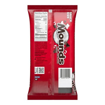 Mounds Coconut And Dark Chocolatey Snack Size Halloween Candy Bag
