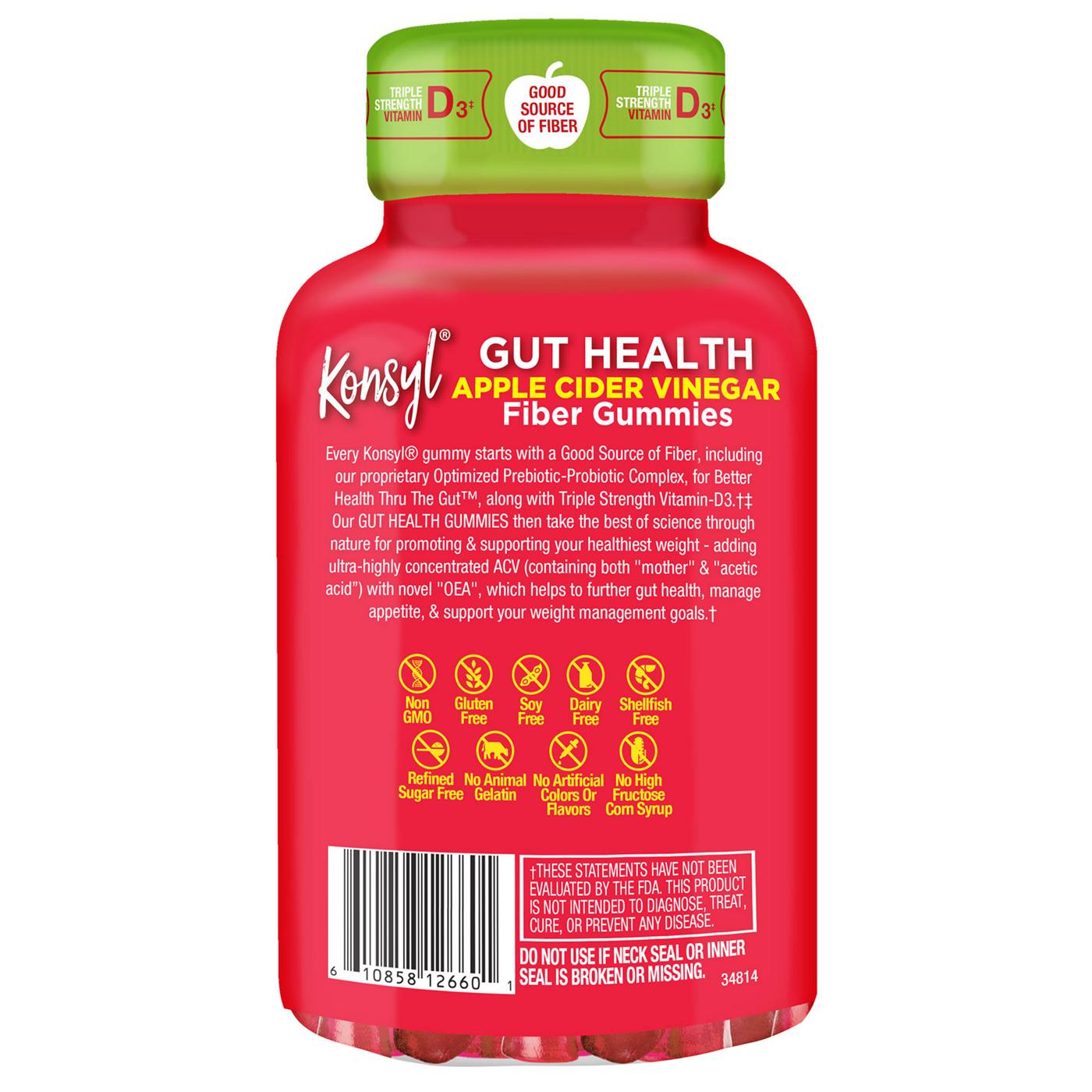 Konsyl Gut Health Apple Cider Vinegar Fiber Gummies Shop Digestion