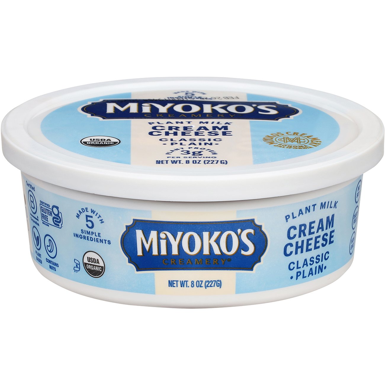 Miyoko's Creamery Classic Plain Plant Milk Cream Cheese Shop Cheese