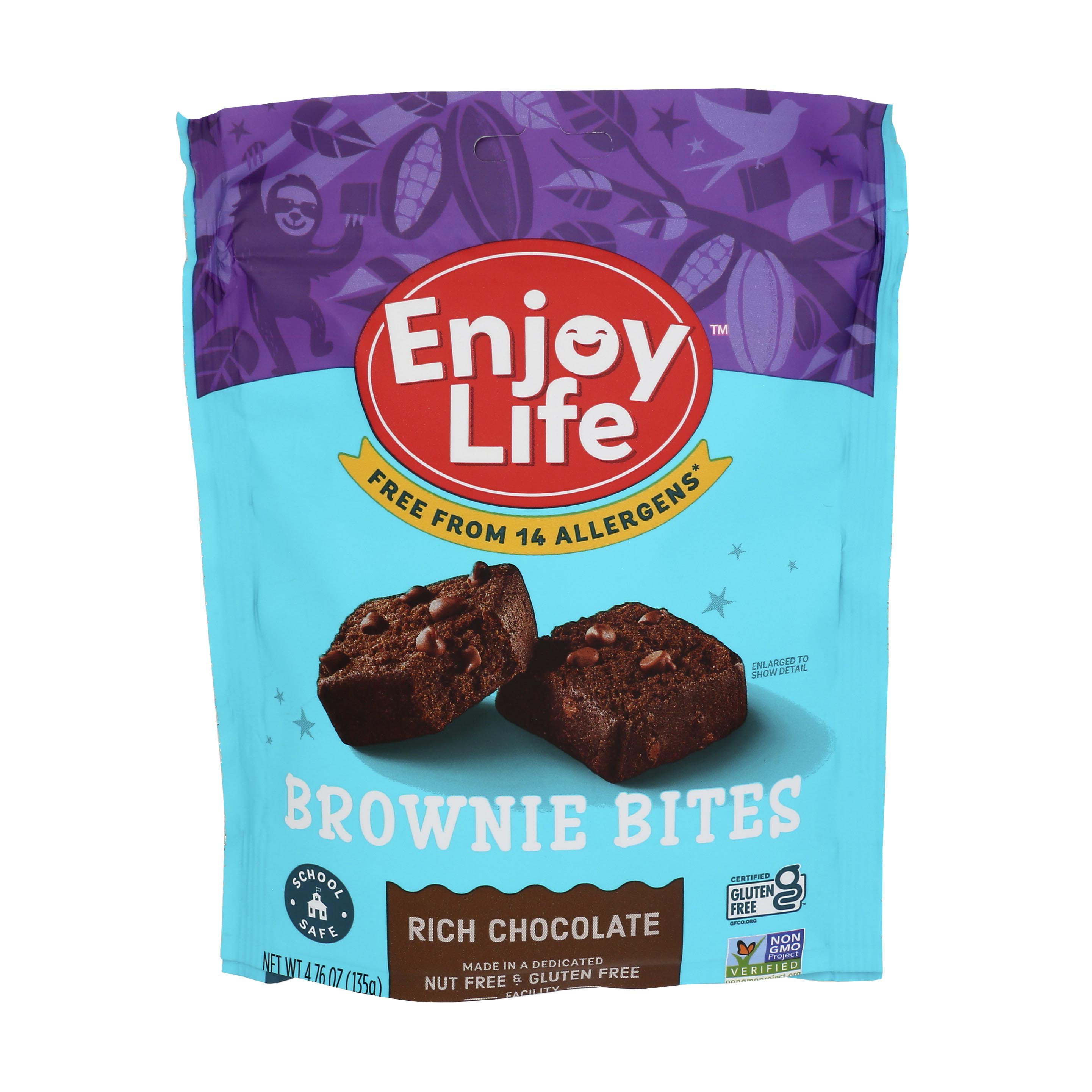 Enjoy Life Gluten Free Allergy Friendly Rich Chocolate Brownie Bites ...