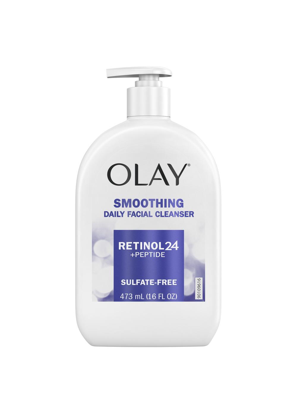 Olay Smoothing Daily Facial Cleanser Retinol 24 + Peptide; image 1 of 2