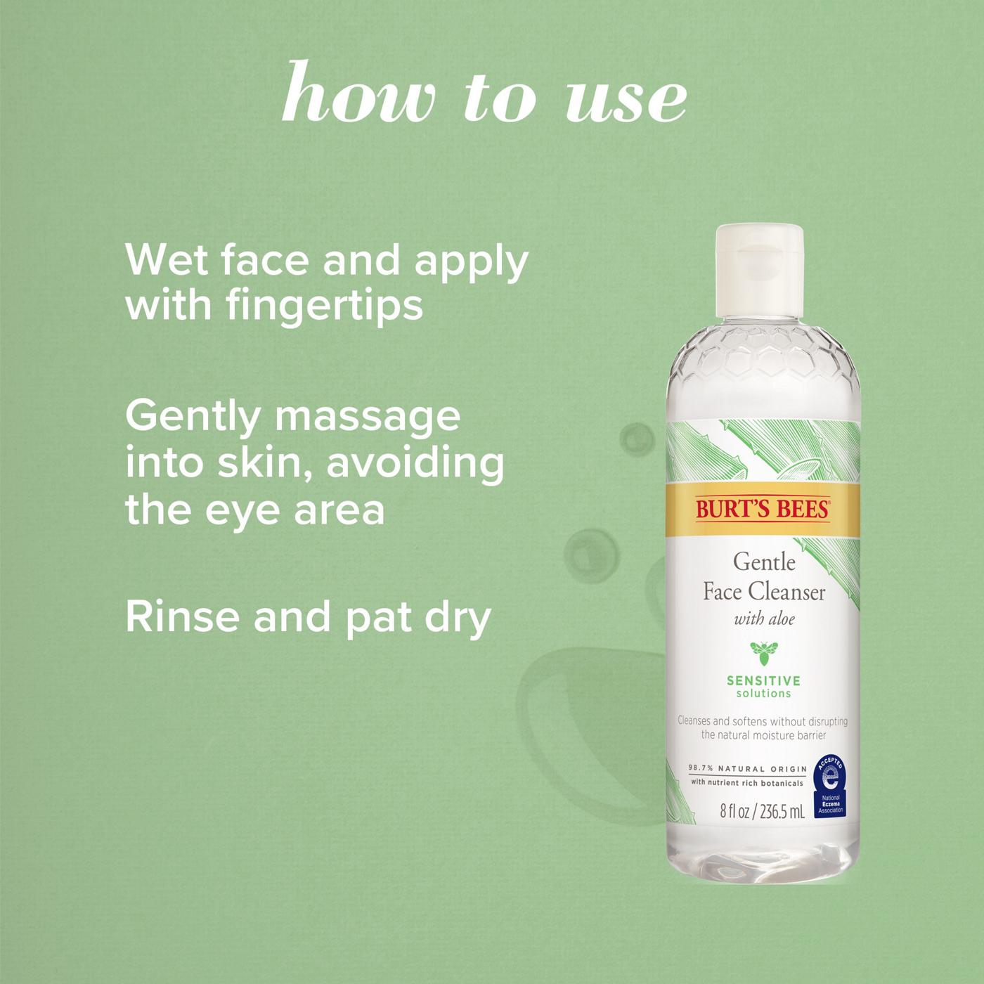 Burt's Bees Gentle Facial Cleanser with Aloe; image 5 of 8