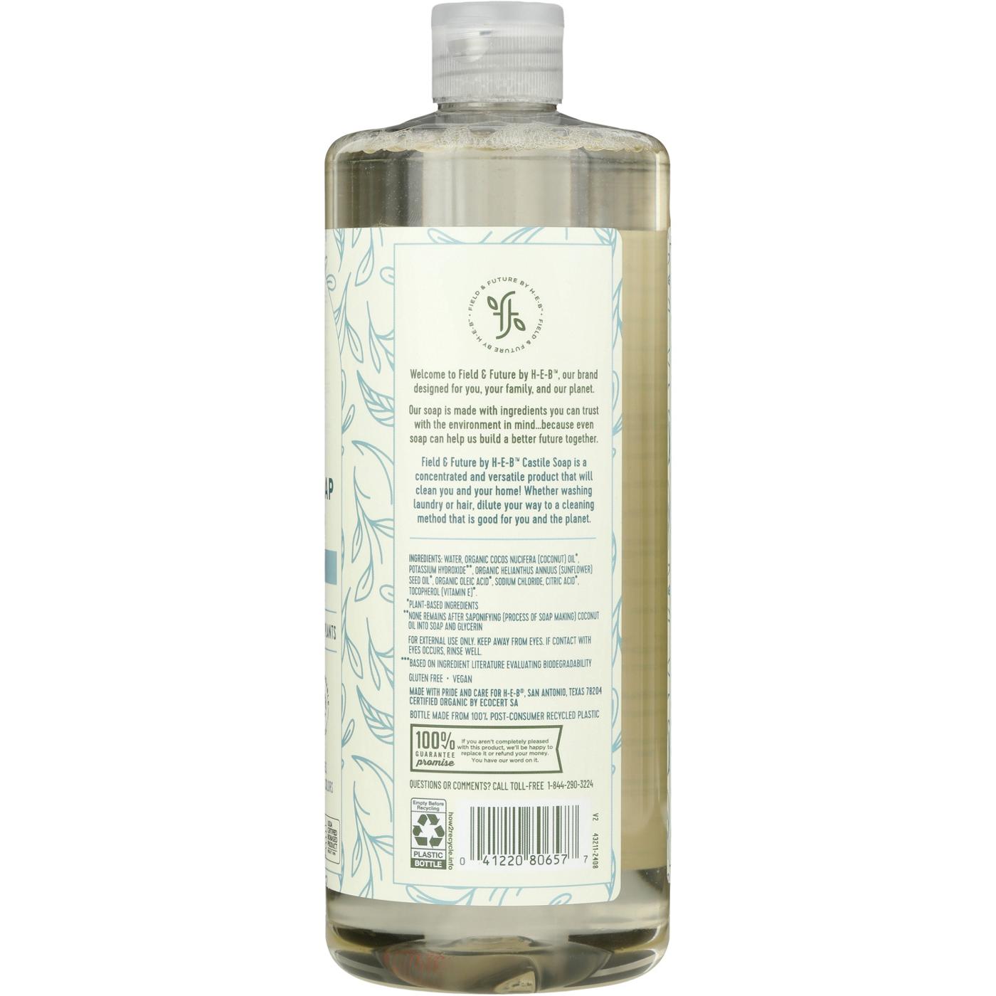 Field & Future by H-E-B Liquid Castile Soap - Unscented; image 3 of 3