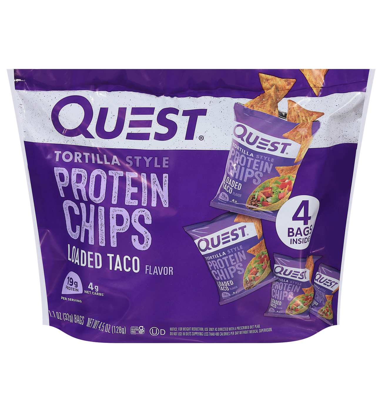 Quest Tortilla-Style 19g Protein Chips Multipack - Loaded Taco; image 1 of 2