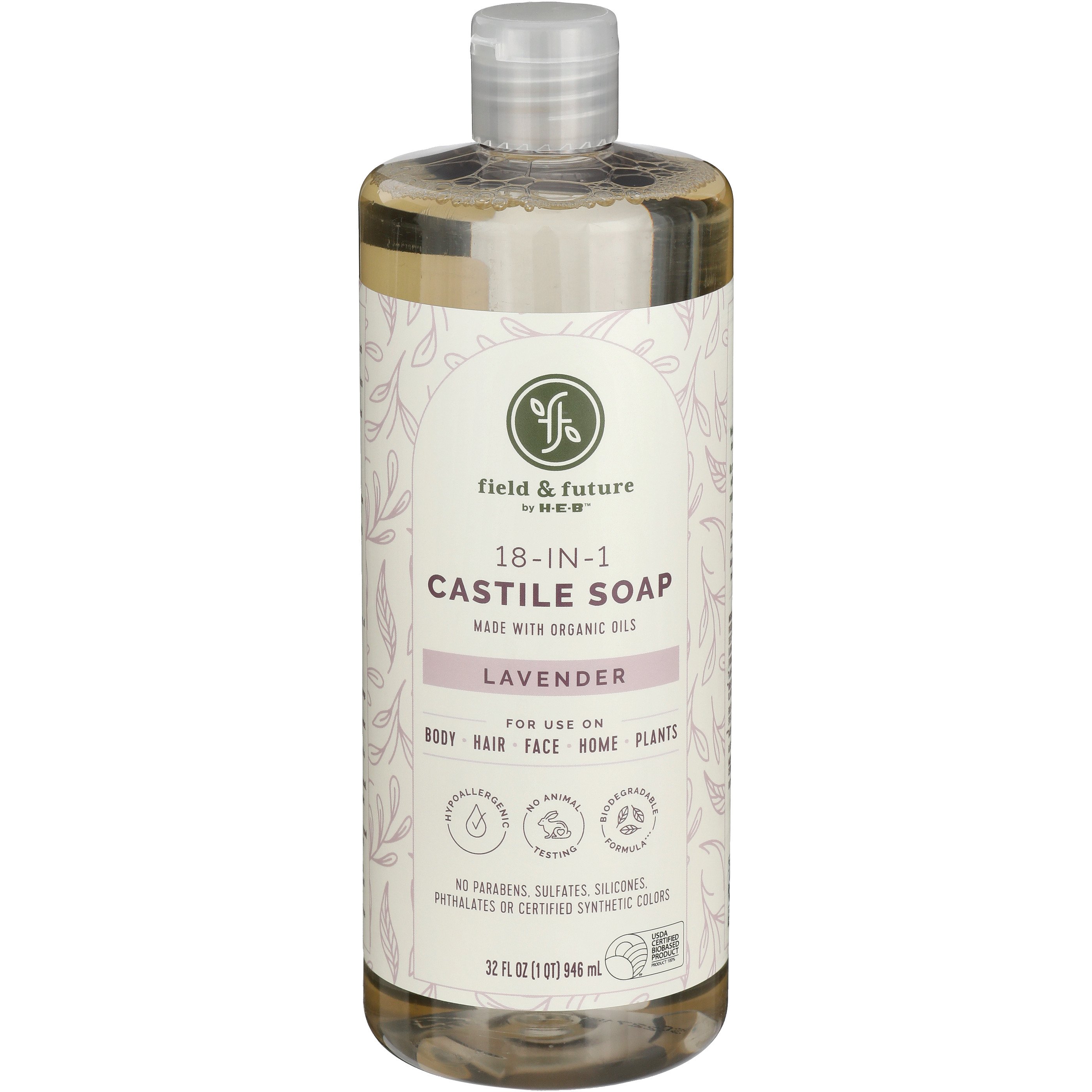 Field & Future By H-E-B Liquid Castile Soap - Lavender - Shop Bath ...