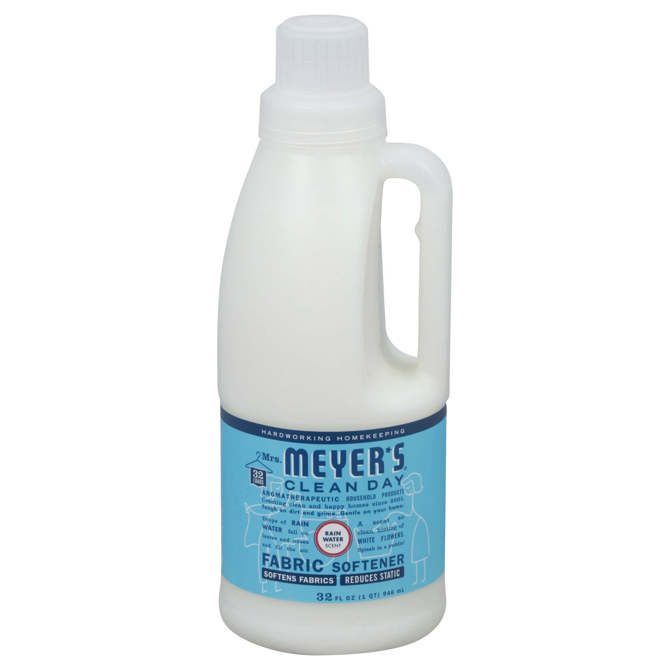 Mrs. Meyer's Clean Day Liquid Fabric Softener, 32 Loads Rain Water