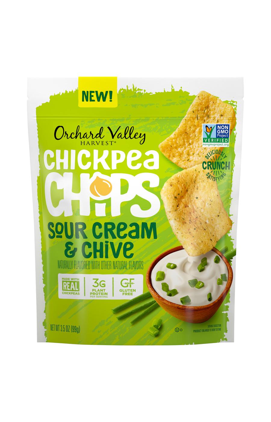 Orchard Valley Harvest Sour Cream & Chive Chickpea Chips; image 1 of 2