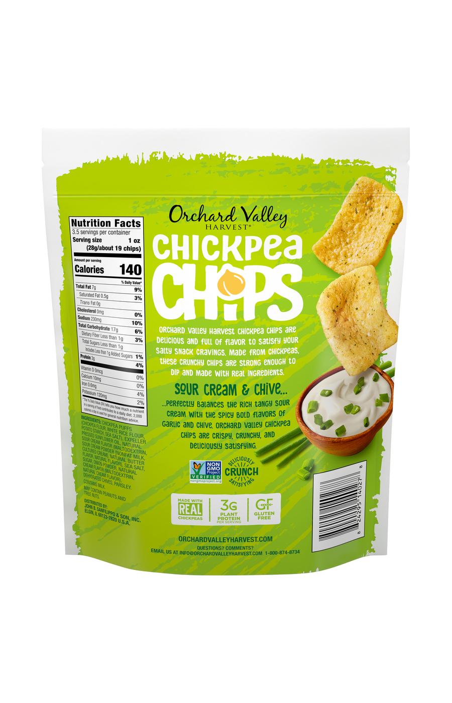 Orchard Valley Harvest Sour Cream & Chive Chickpea Chips; image 2 of 2