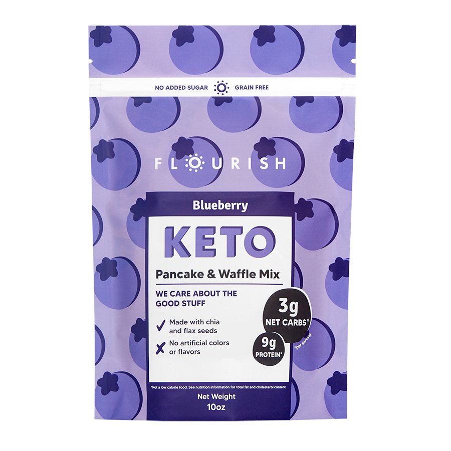 Flourish Blueberry Keto Pancake & Waffle Mix Shop Pancake mixes at HEB