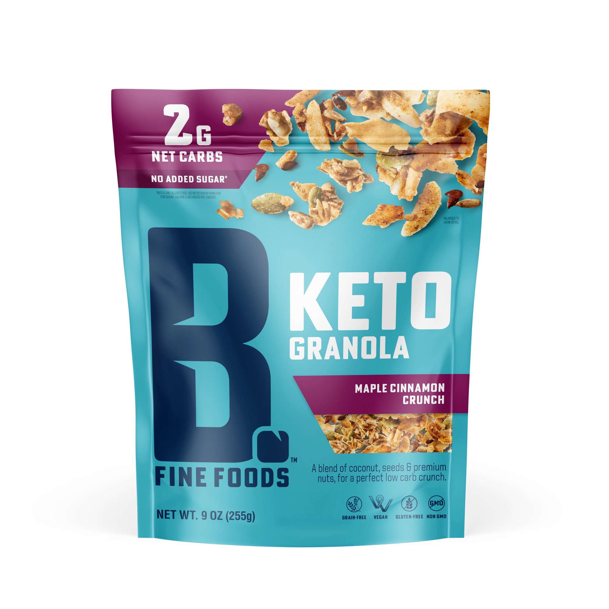 B Fine Foods Maple Cinnamon Crunch Keto Granola Shop Granola & Snack