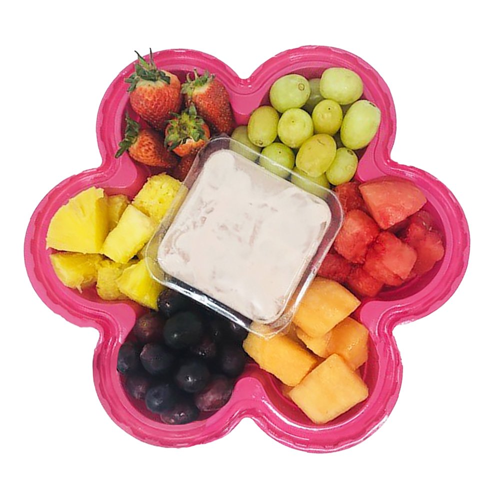 H-E-B Daisy-Shaped Mini Party Tray - Strawberry Cheesecake Dip & Fruit ...