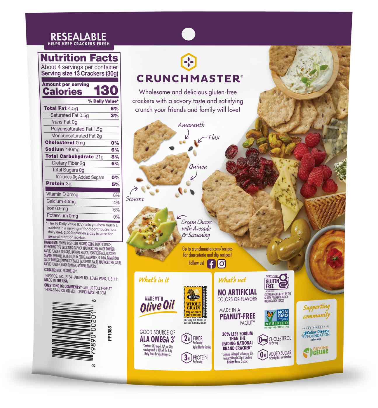 Crunchmaster Multi-Seed Ultimate Everything Baked Rice Crackers; image 2 of 2
