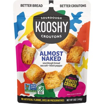 Kooshy Almost Naked Croutons, 5 oz
