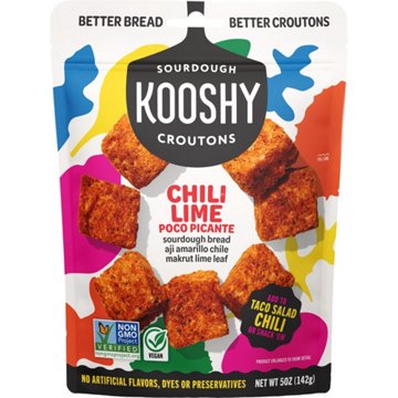 Kooshy Chili Lime Poco Picante Croutons, 5 oz