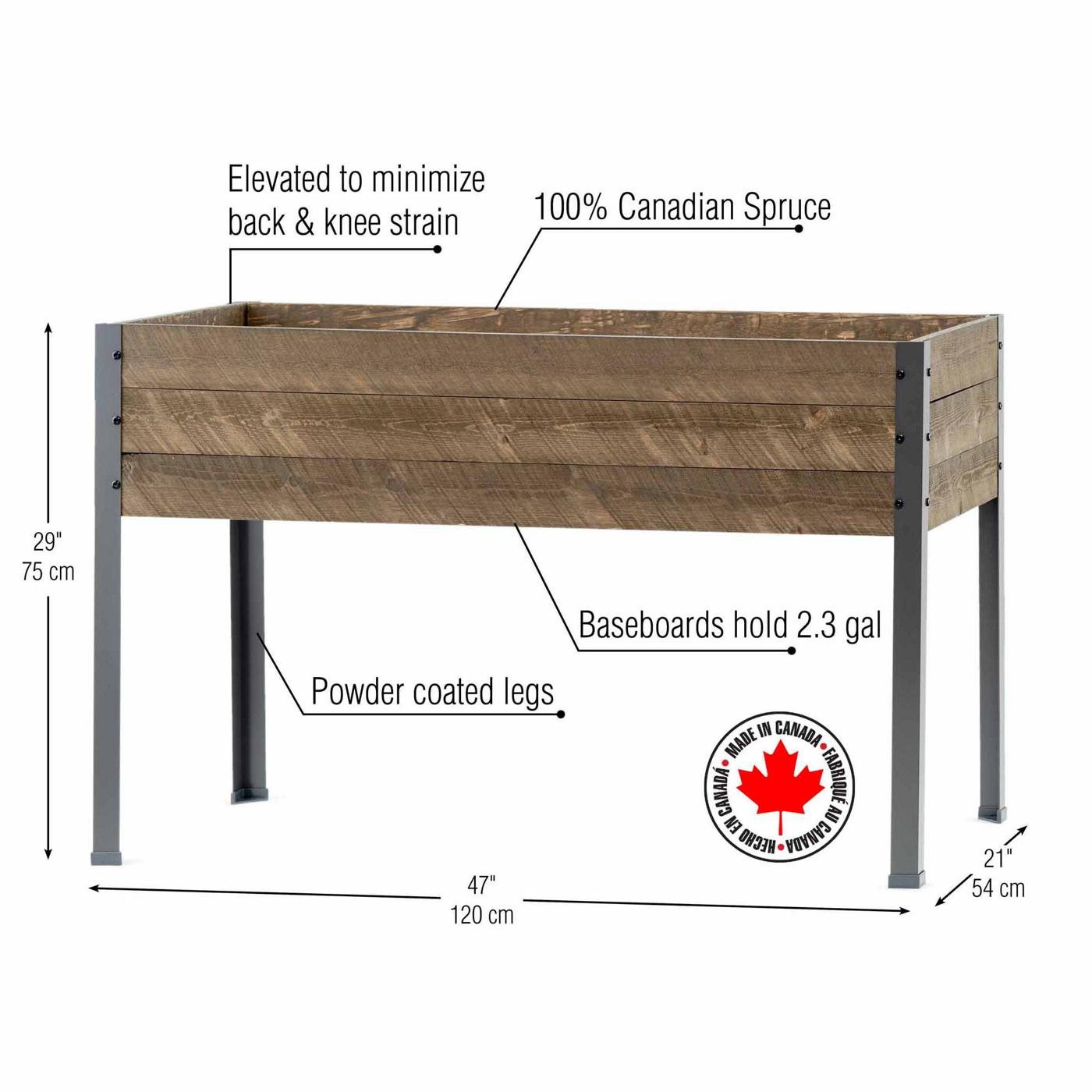 CedarCraft Elevated Spruce Wooden Planter; image 2 of 4