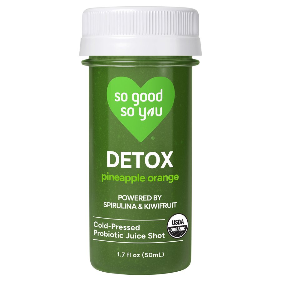 So Good So You Detox Pineapple Orange Cold-Pressed Probiotic Juice Shot, 1.7 fl oz