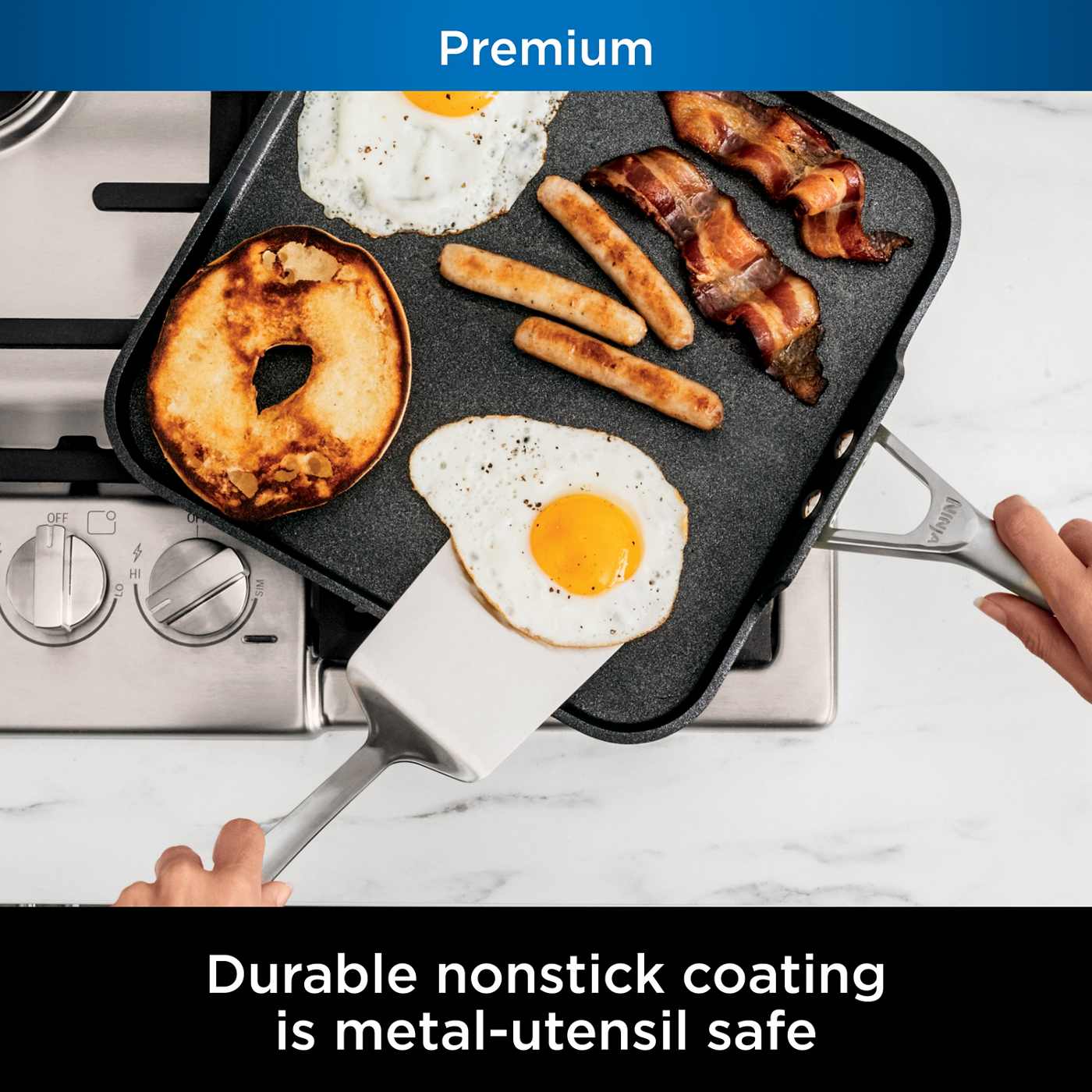 Ninja Foodi NeverStick Premium HardAnodized Square Griddle Pan Shop