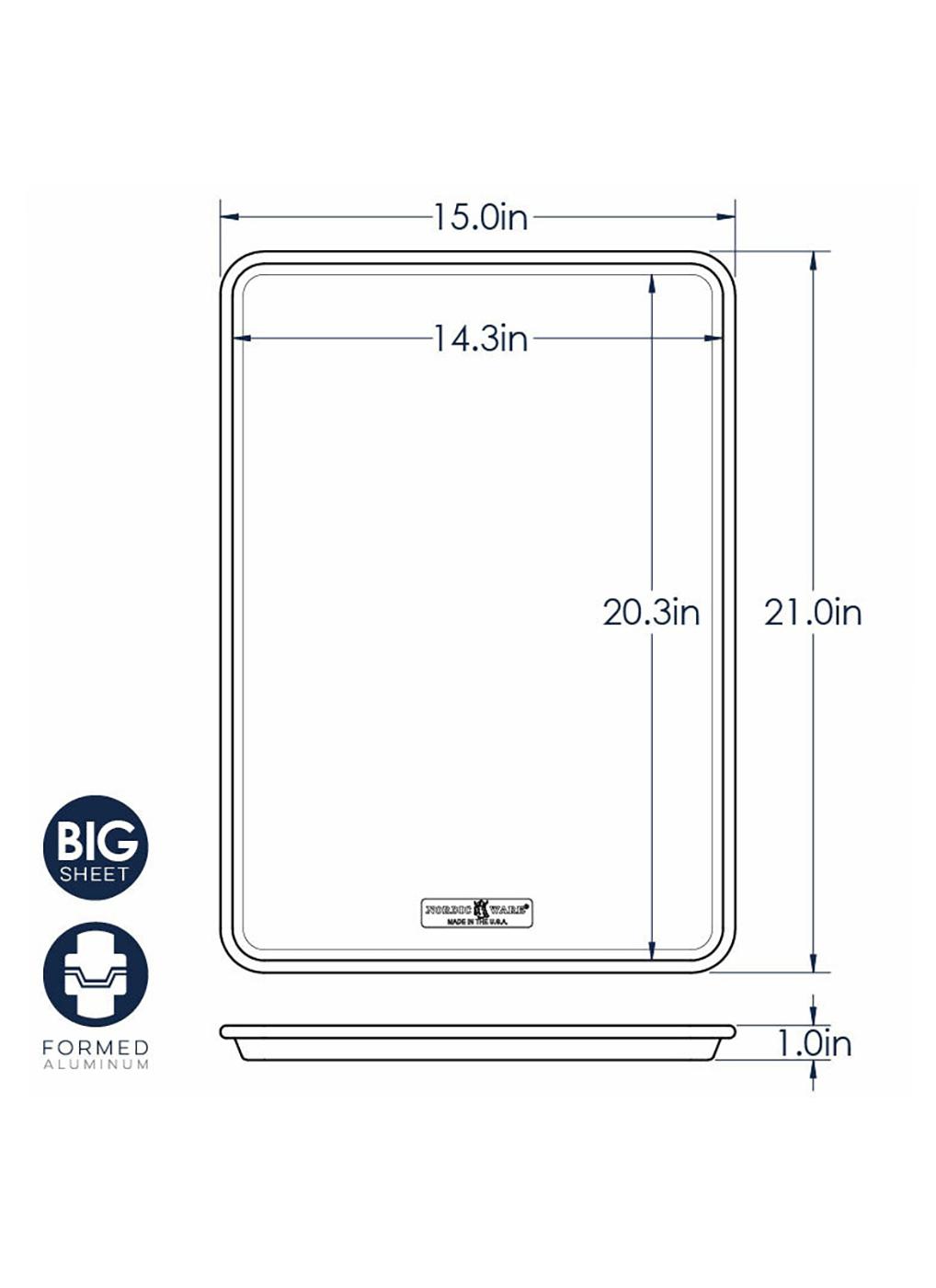 Nordic Ware Naturals Aluminum Big Sheet Baking Pan; image 2 of 2