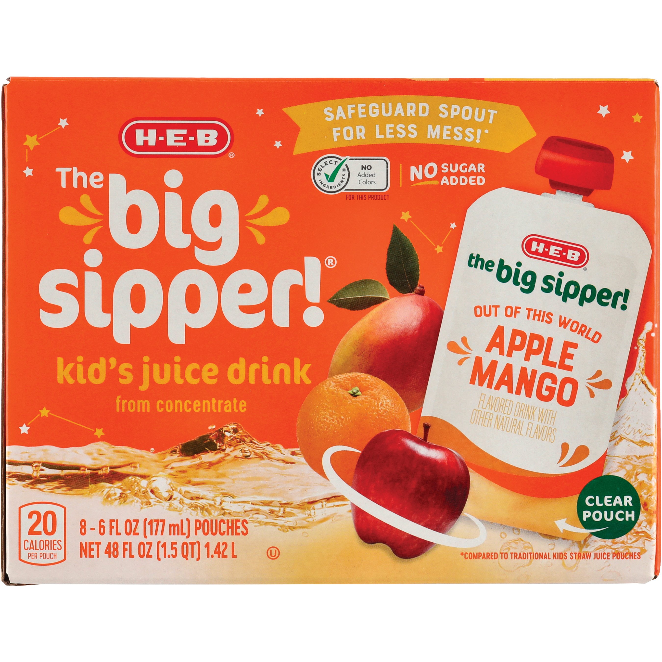 H-E-B The Big Sipper! Kid’s Juice Drink 6 oz Pouches – Out of This ...