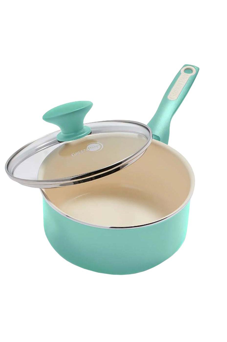 GreenPan Rio Collection Ceramic Nonstick Sauce Pan with Lid - Turquoise; image 2 of 2