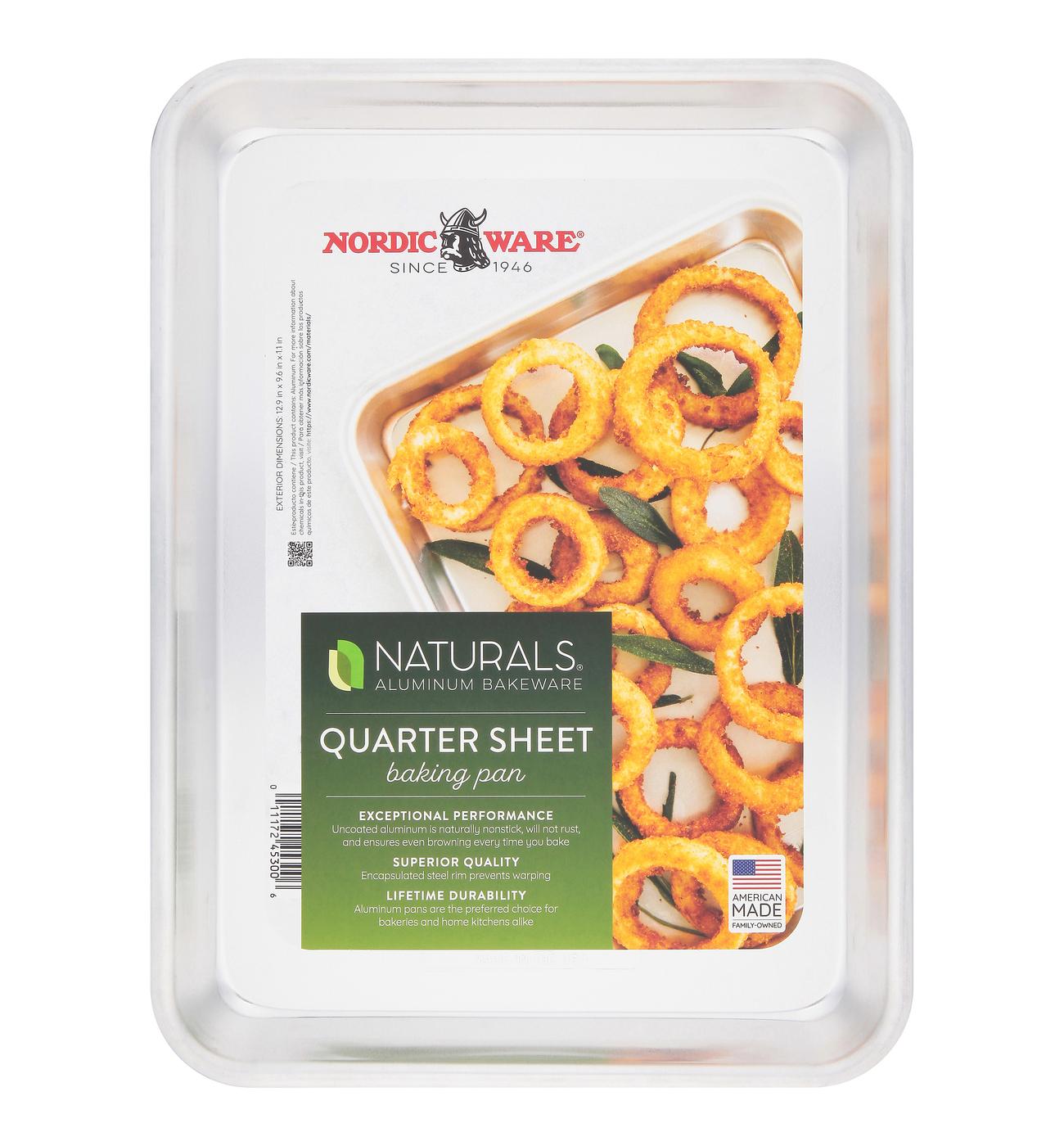 Nordic Ware Naturals Aluminum Baker's Quarter Sheet Shop Pans
