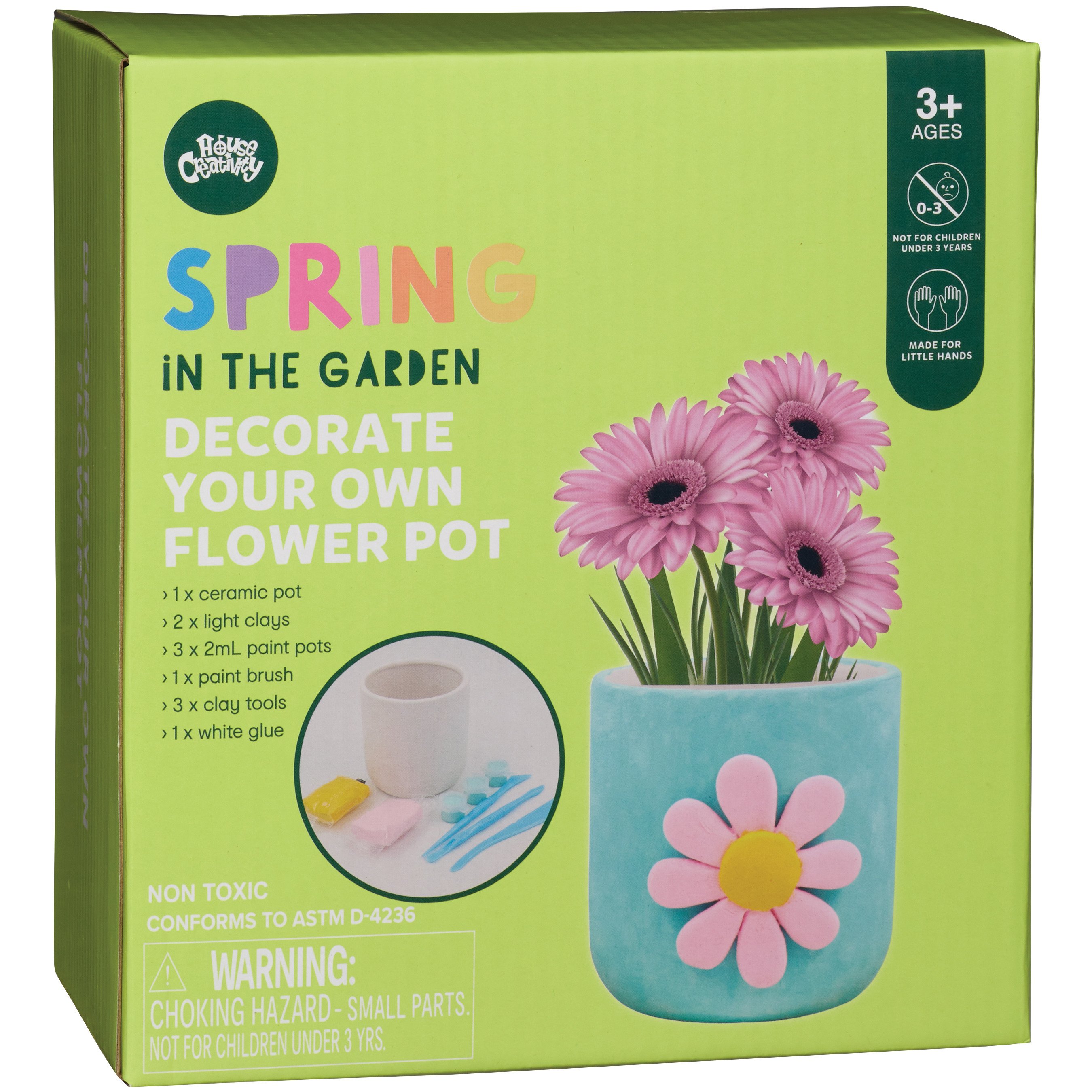 House Creativity Spring In The Garden Decorate Your Own Flower Pot Shop Kits at HEB
