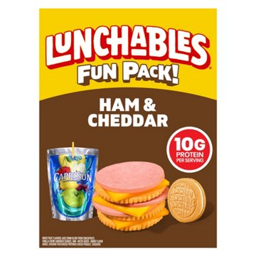 Lunchables Ham & Cheddar with Vanilla Creme Cookies & Capri Sun Snack Box
