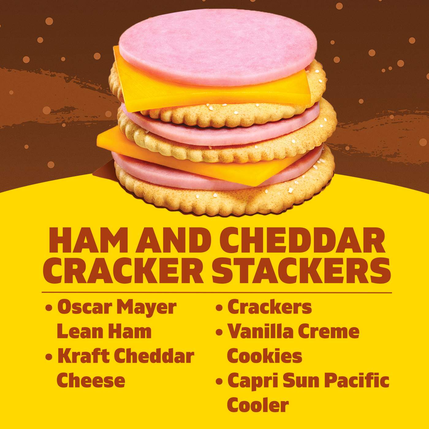 Lunchables Snack Kit Tray - Ham & Cheddar Cracker Stackers, Capri Sun & Cookies; image 4 of 7