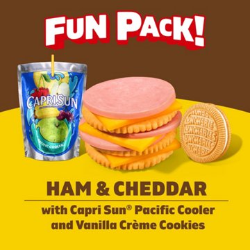 Lunchables Ham & Cheddar with Vanilla Creme Cookies & Capri Sun Snack Box