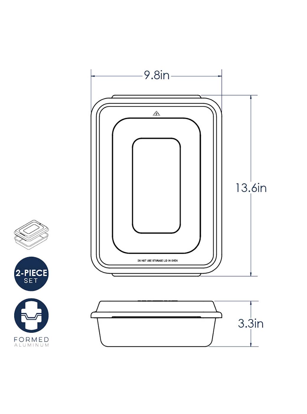 Nordic Ware Naturals Rectangular Cake Pan with Storage Lid; image 2 of 2