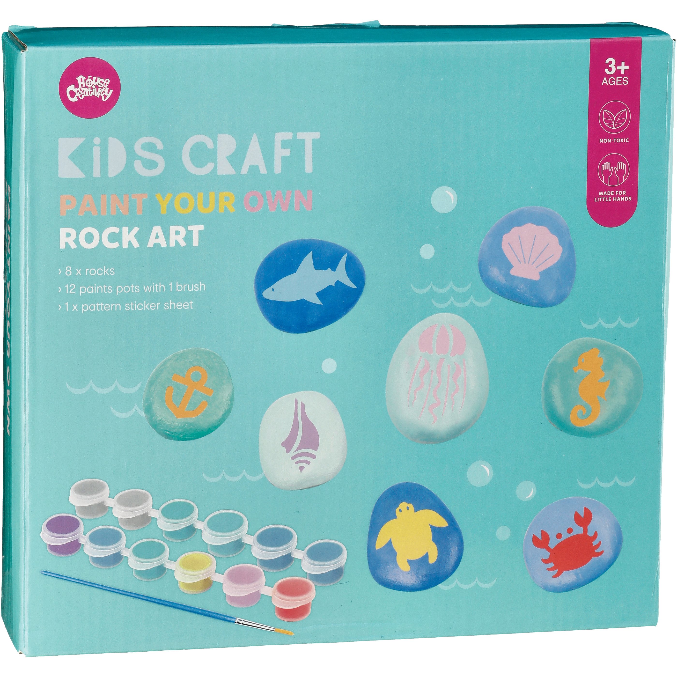 House Creativity Kids Craft Paint Your Own Rock Art Kit Shop Kits at