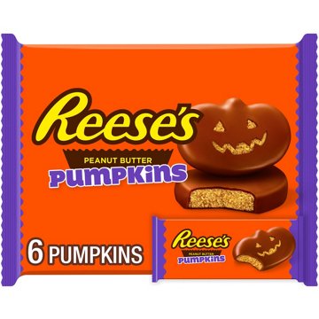 Reese's Milk Chocolate Peanut Butter Pumpkins Halloween Candy - 6 ct