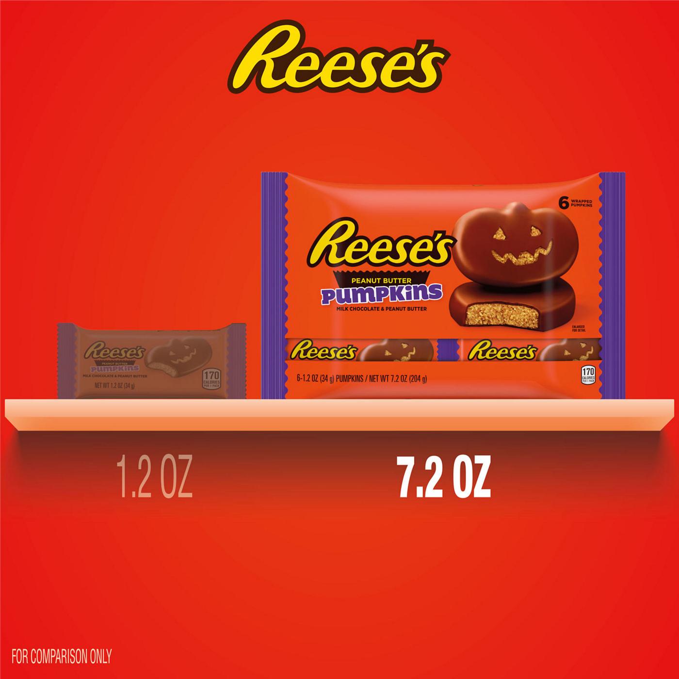 Reese's Milk Chocolate Peanut Butter Pumpkins Halloween Candy - Shop ...