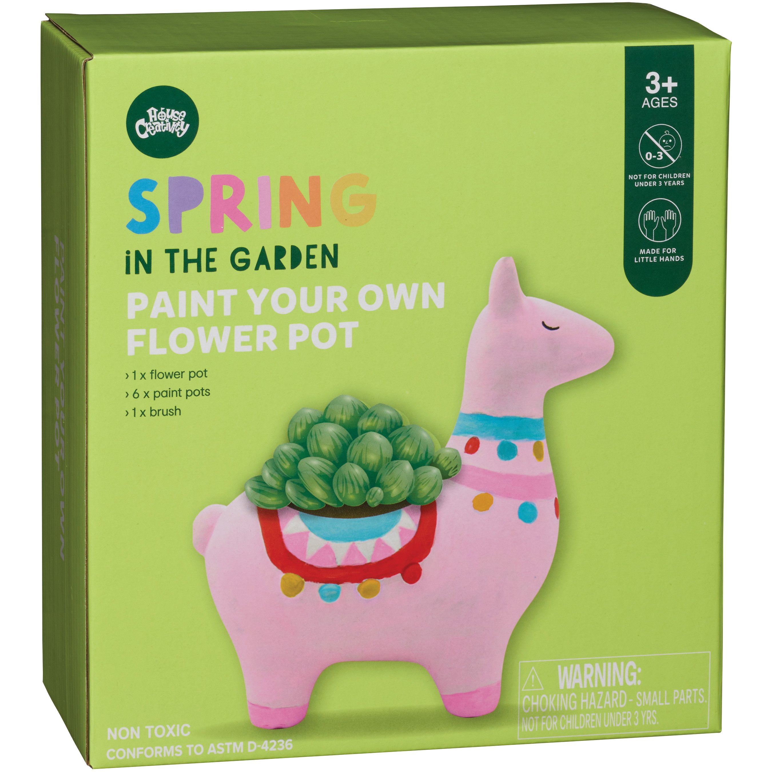 House Creativity Spring In The Garden Paint Your Own Llama Flower Pot