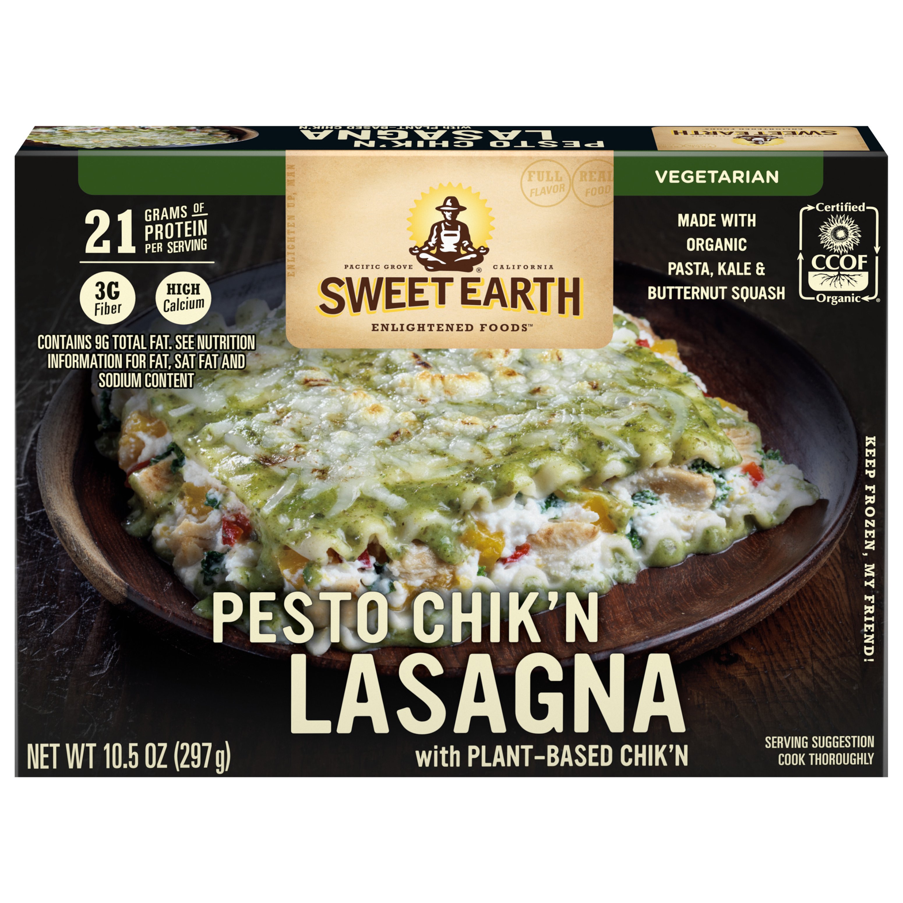 Sweet Earth PlantBased Pesto Chik'n Lasagna Frozen Meal Shop Entrees