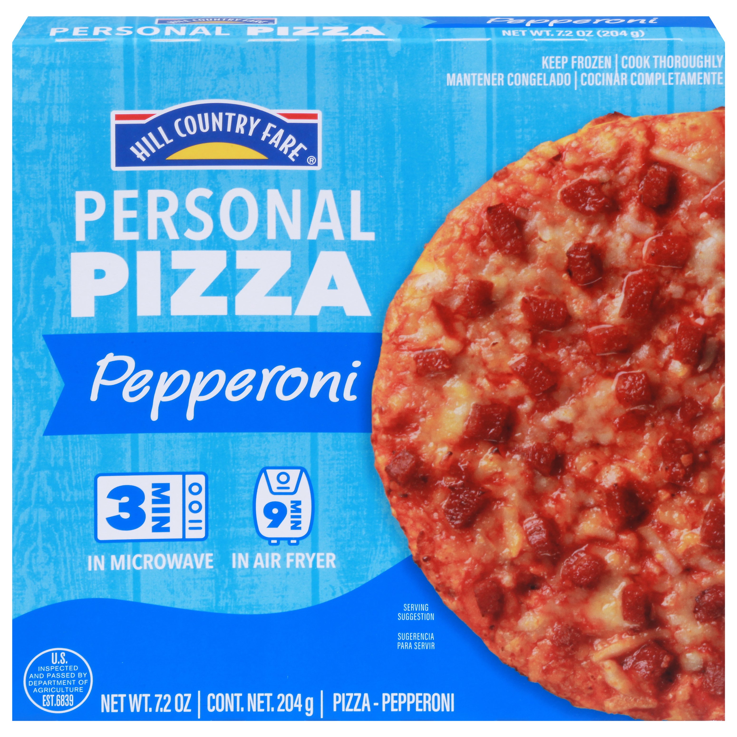 Hill Country Fare Personal Size Frozen Pizza Pepperoni Shop Pizza   006515064 1