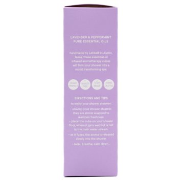 Latika Body Essentials Shower Steamer Calm Lavender & Mint Oils, 9 oz