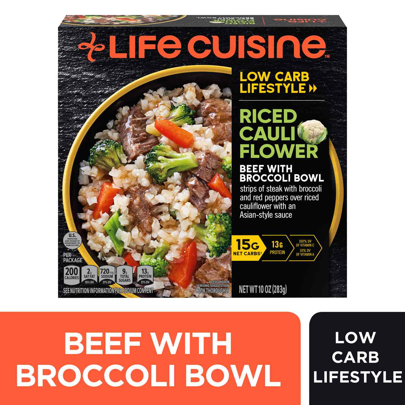 Life Cuisine Riced Cauliflower Beef and Broccoli Bowl; image 3 of 7