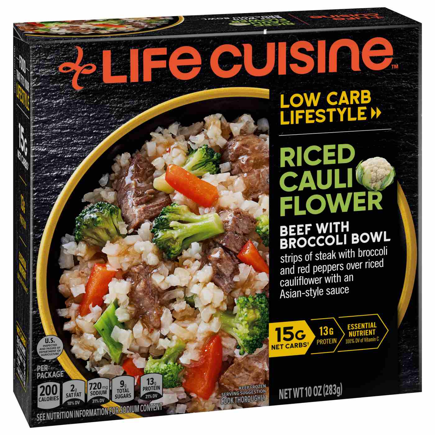 Life Cuisine Riced Cauliflower Beef and Broccoli Bowl; image 7 of 7