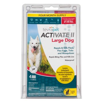 Tevra Pet Activate II for Large Dogs 21-55 lbs, 4 ct