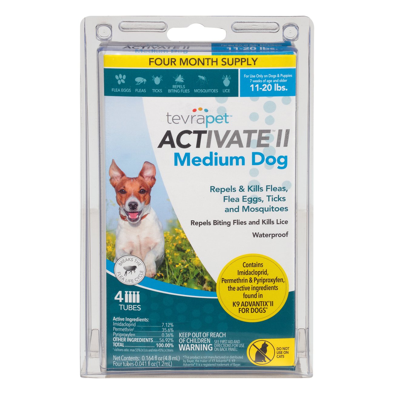 Tevrapet activate ii flea best sale and tick prevention for dogs